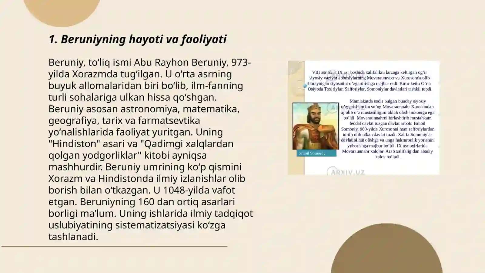 Oʻrta asrlar sharq olami geografiyasi tarixida Beruniy davri 3