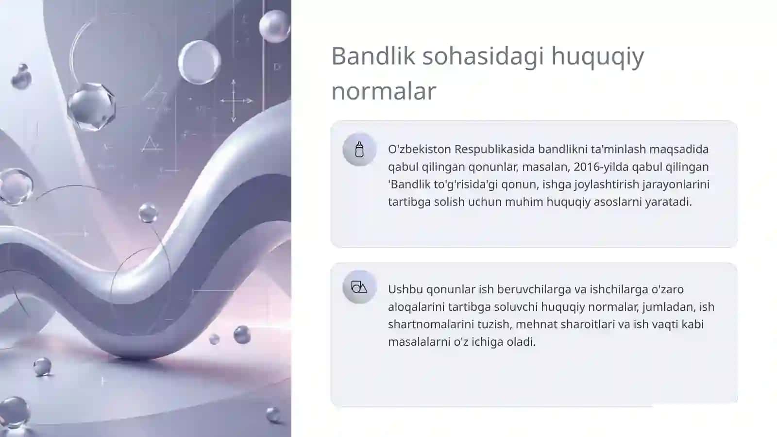 Bandlik va ishga joylashtirishni huquqiy tartibga solish 3