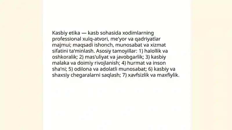 Kasbiy etika va professional madaniyat 3