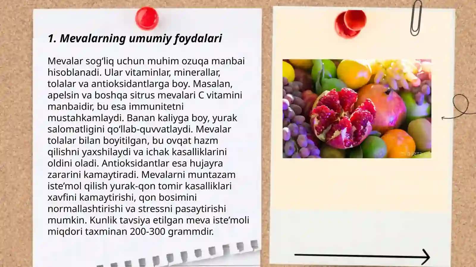 Mevalar va ularning foydalari 3