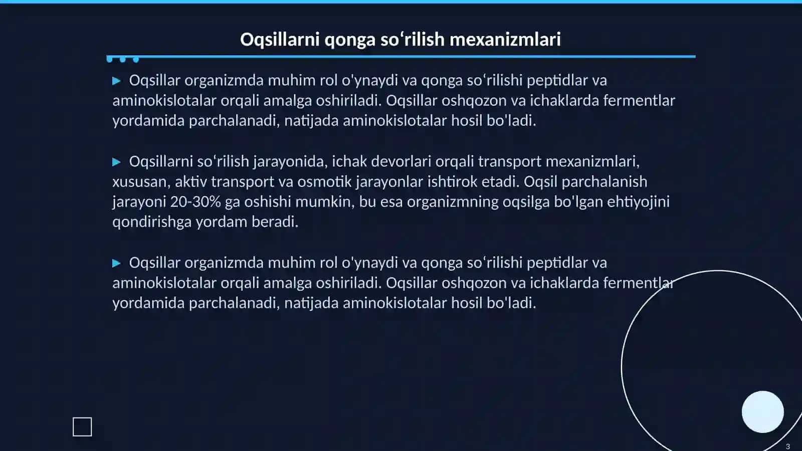 Oziq moddalarning qonga so‘rilish mexanizmlari 3