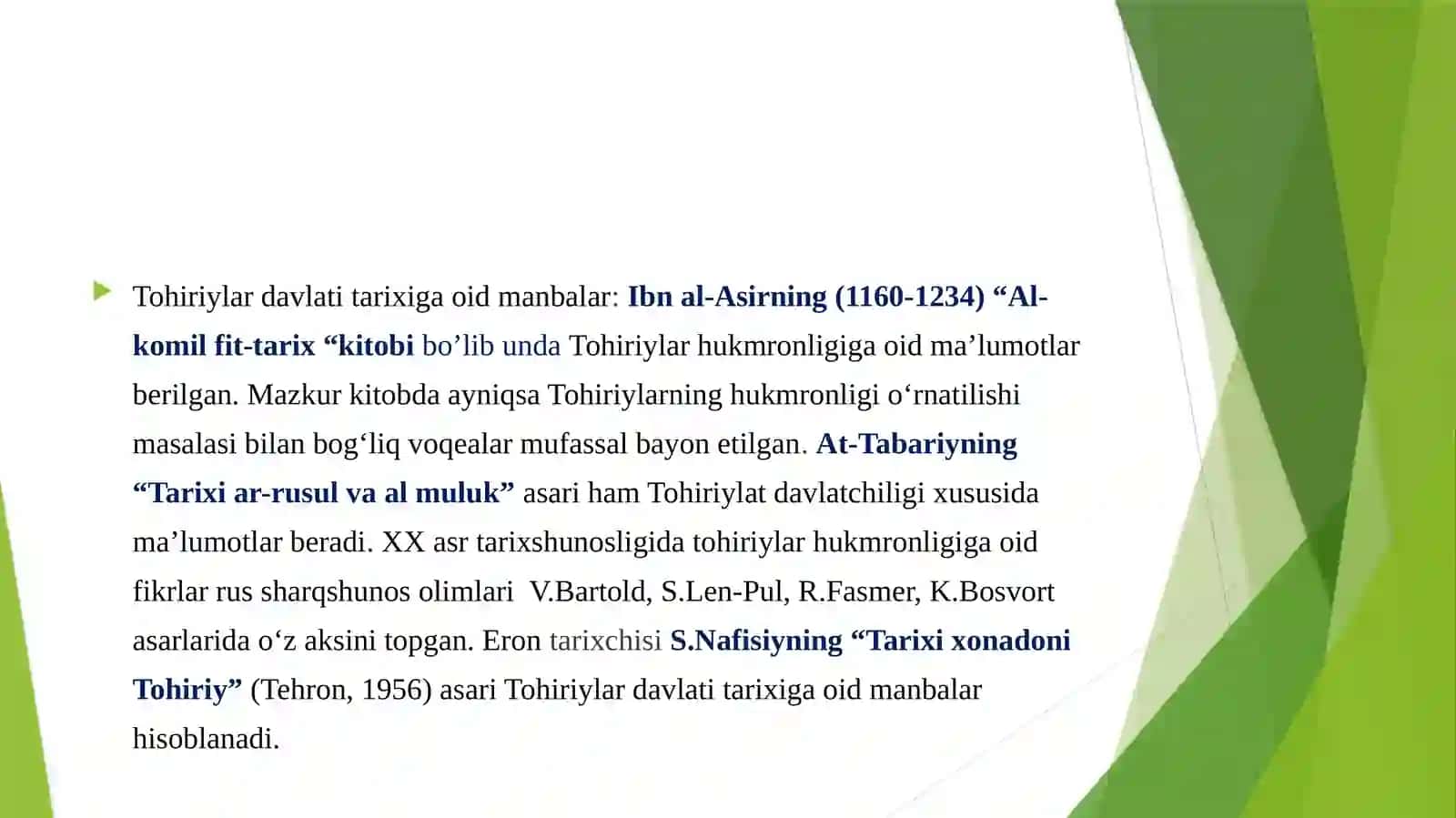 Tohiriylar, Safforiylar, Somoniylar va Qoraxoniylar davlatlari 3