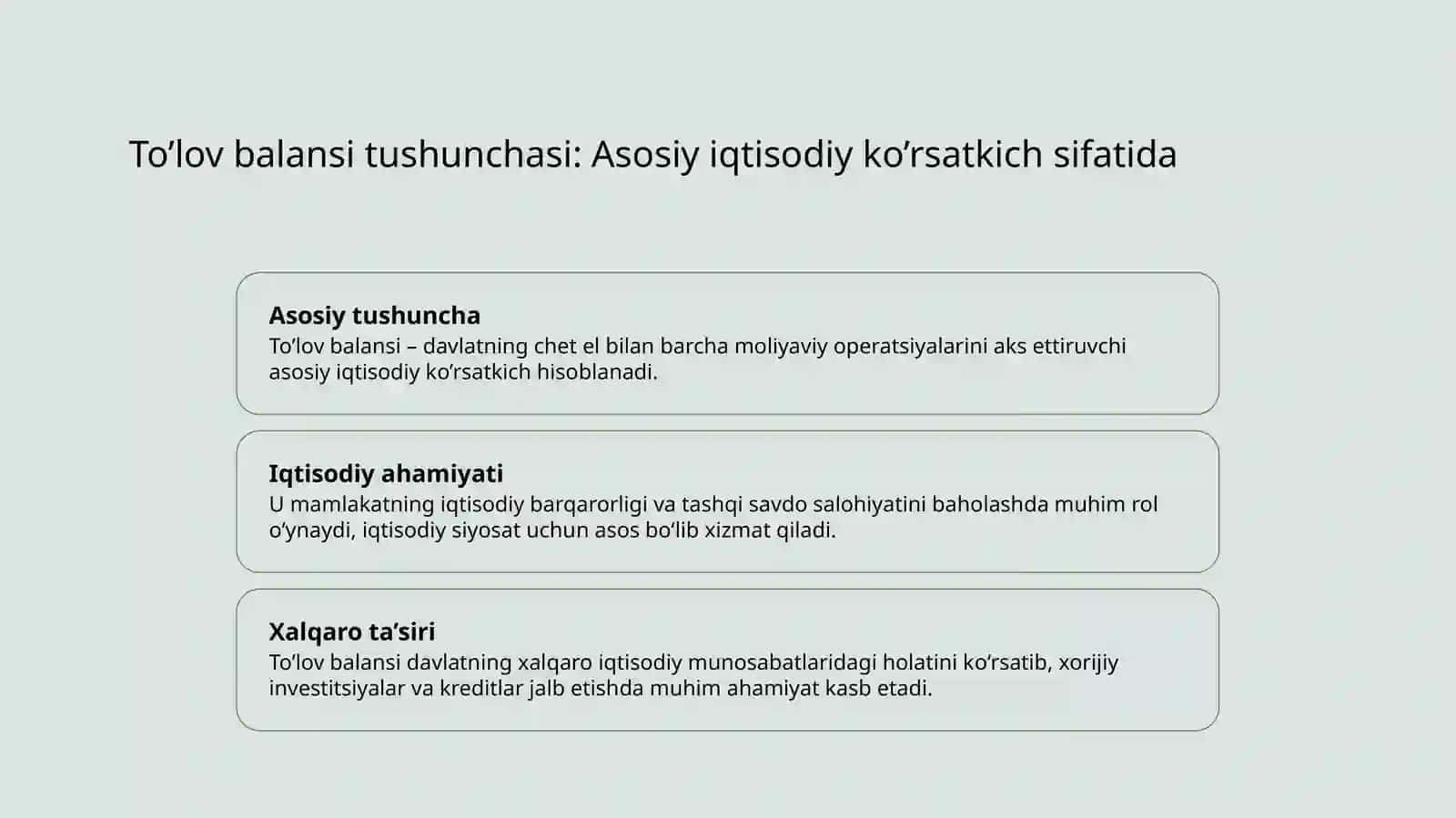 To’lov balansi tarkibi va unga ta’sir qiluvchi omillar 3