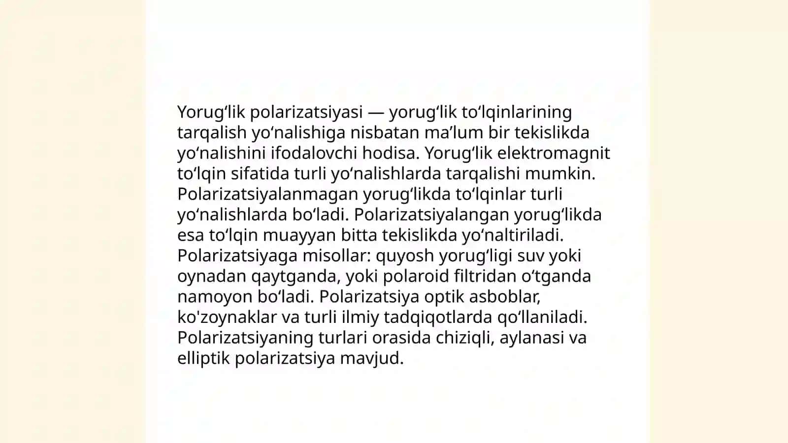 Yorugʻlikning poliyarizaysiyasi 3