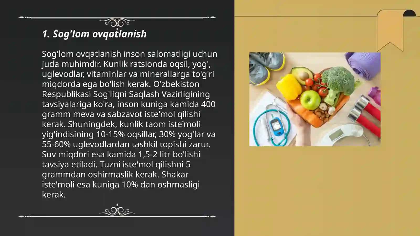 Soglom turmush tarzi 3