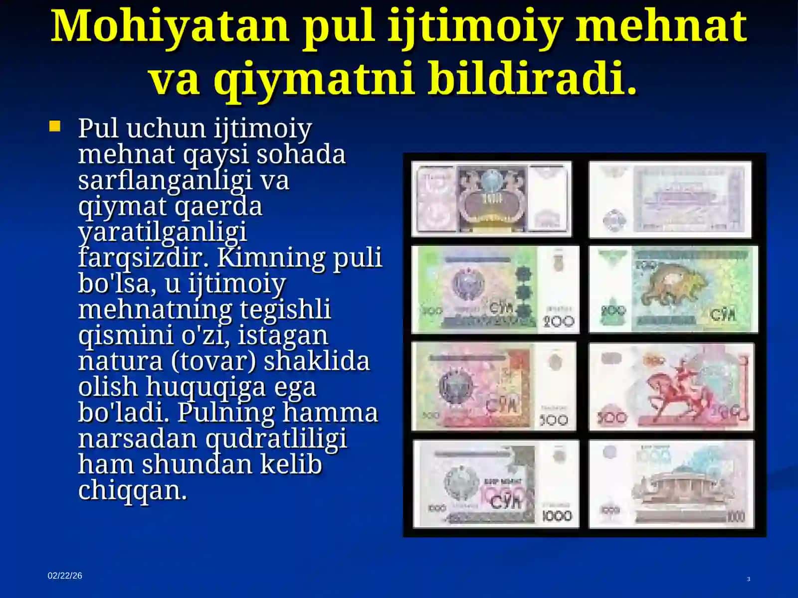 Pul aylanishqonuni va pul massasi 3