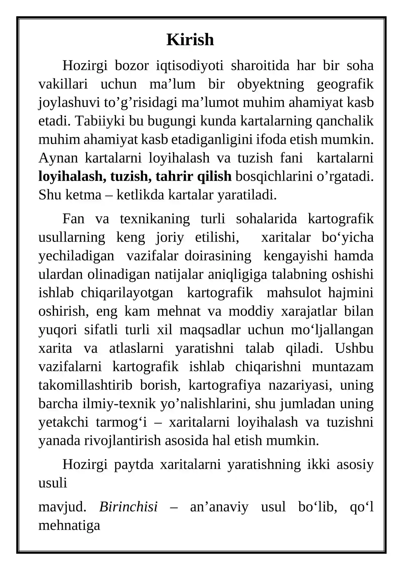 Kartalarni loyihalashning umumiy asoslari 3