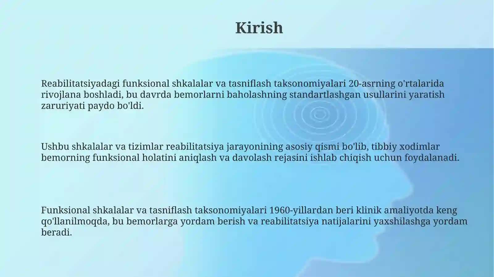 Reabilitatsiyada Funksional Shkalalar va Tasniflash Taksonomiyasi 3