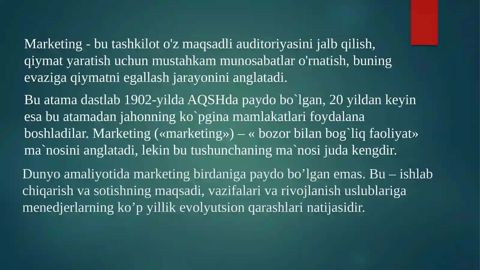 Marektingning nazariy asoslari 3