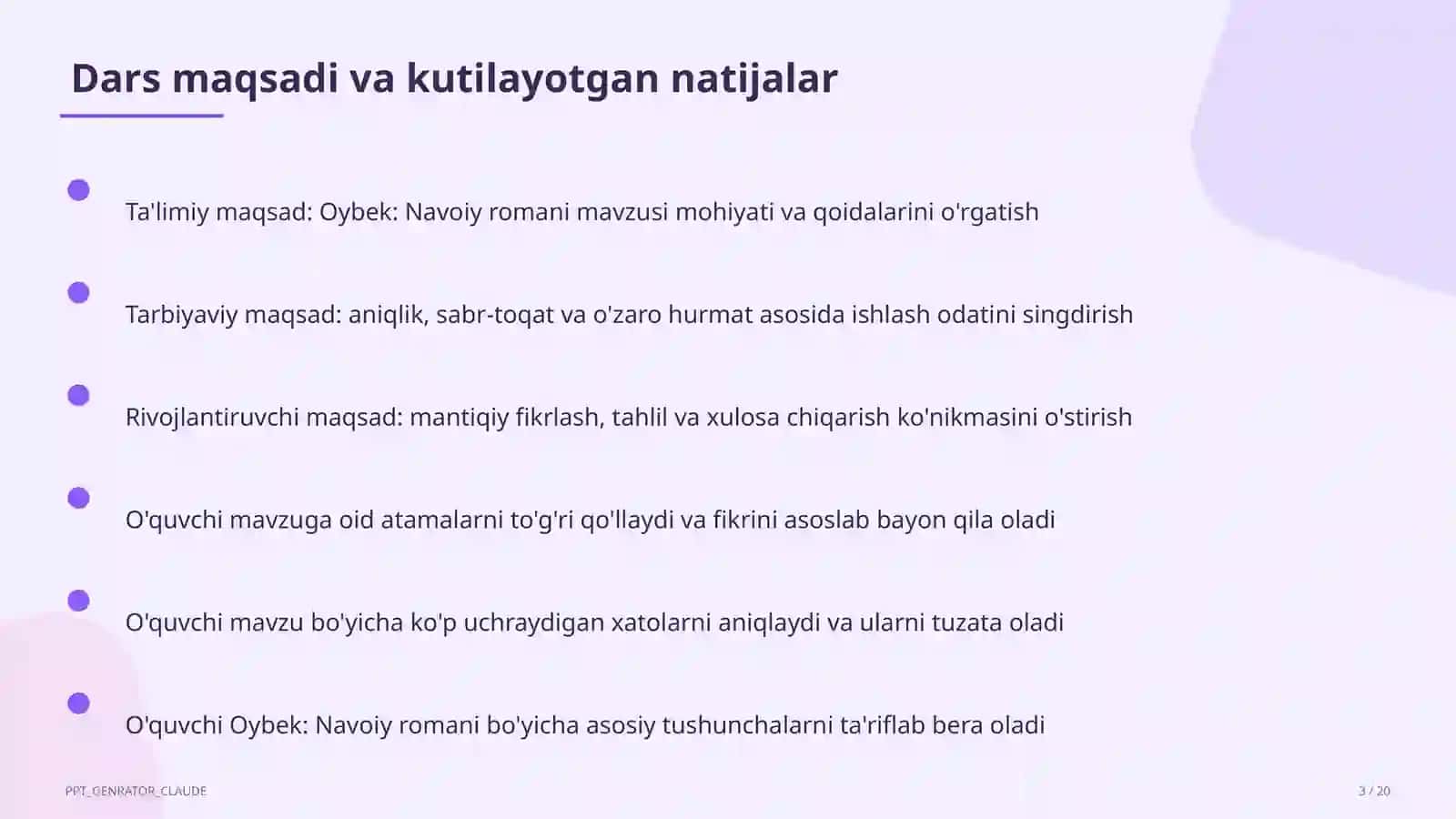 Oybek: Navoiy romani (10-sinf) 3