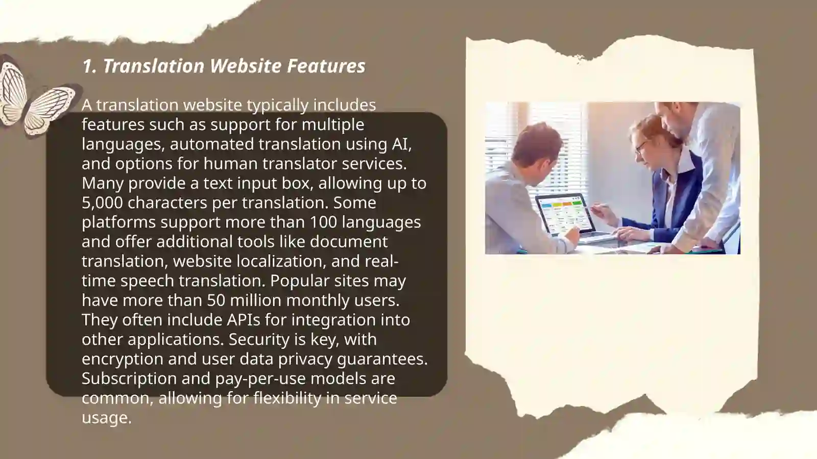 Working with translation websites 3