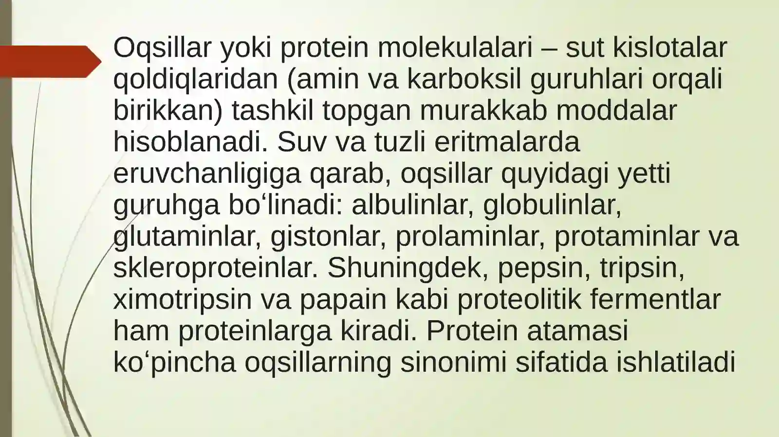 Oqsillardagi o'zgarishlar oziq-ovqat mahsulotlarini tayyorlash texnologiyasi 3