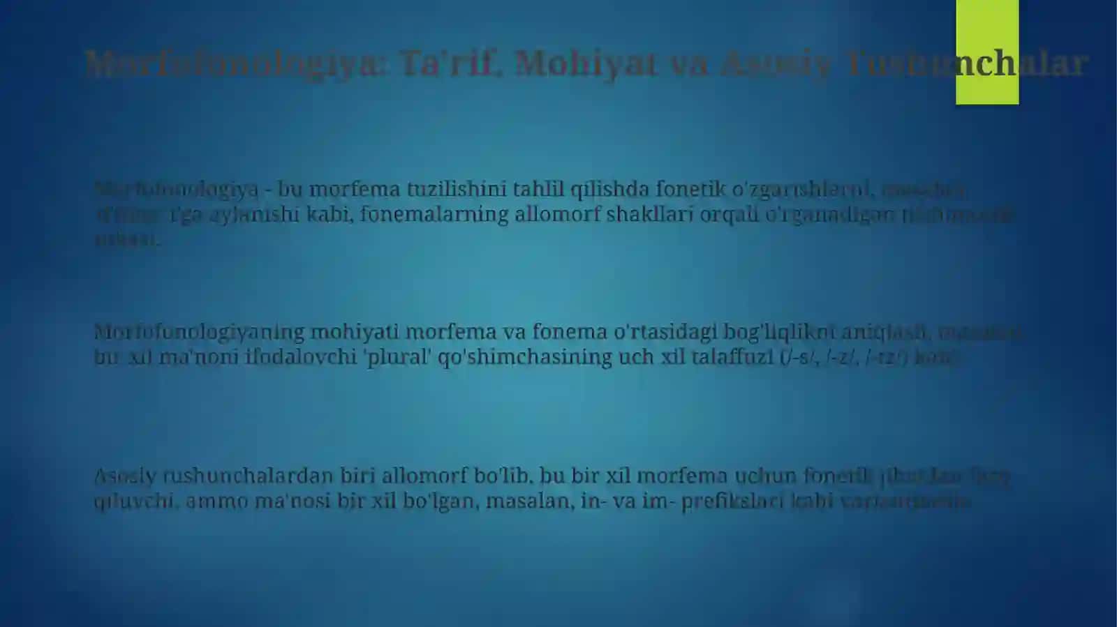 Morfofonologiya haqida 3