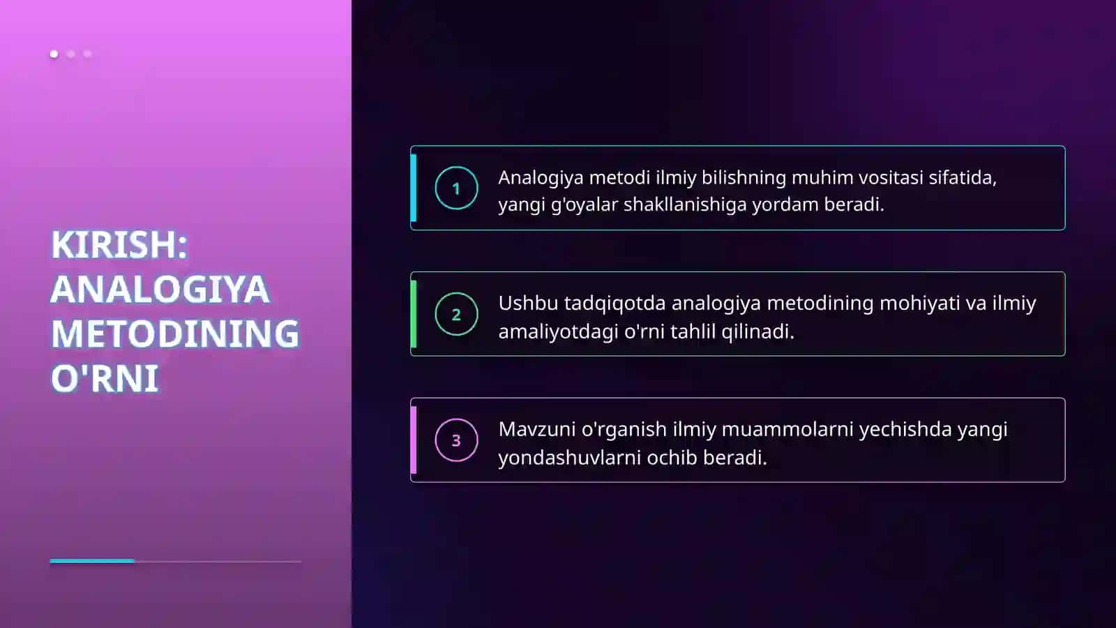 Analogiya metodi: mohiyati va ilmiy tadqiqotlardan foydalanish imkoniyatlari 3