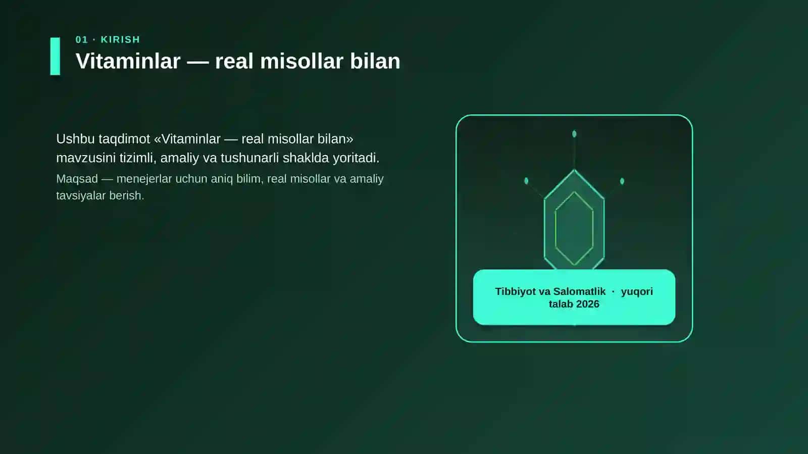 Vitaminlar — real misollar bilan 3