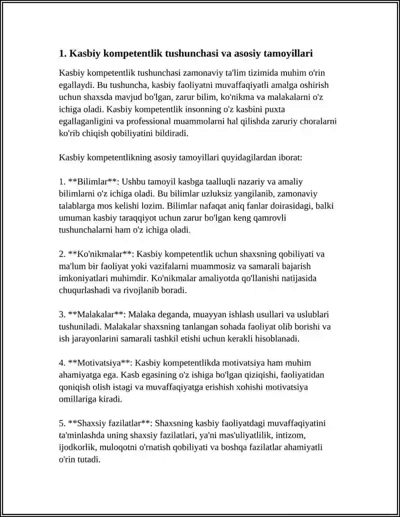 KASBIY KOMPETENTLIK VA ASOSIY TARKIBIY QISMLARI 3