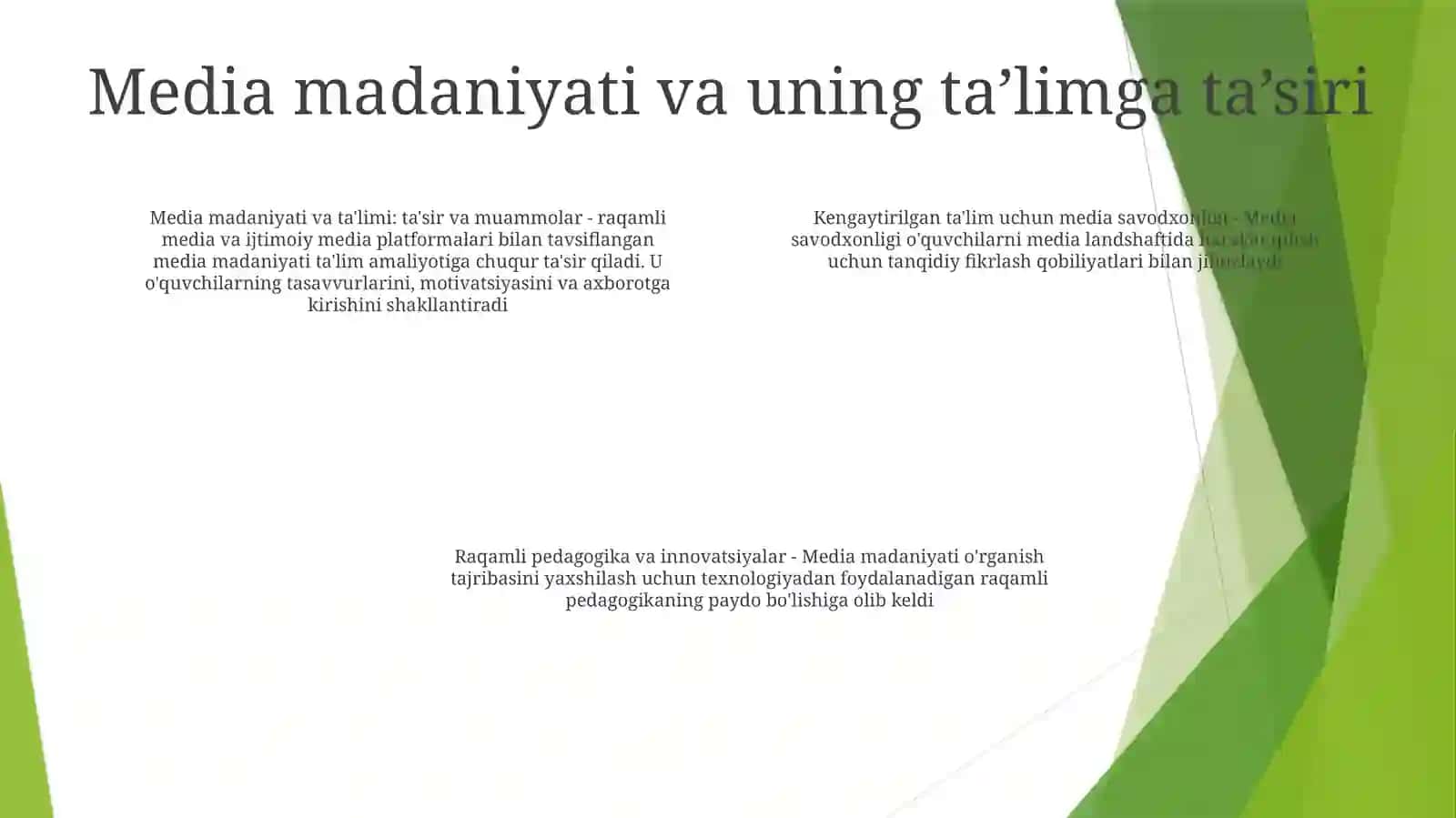 "Media Madaniyat Va Inavatsion Pedagogik Texnologiyalar" 3