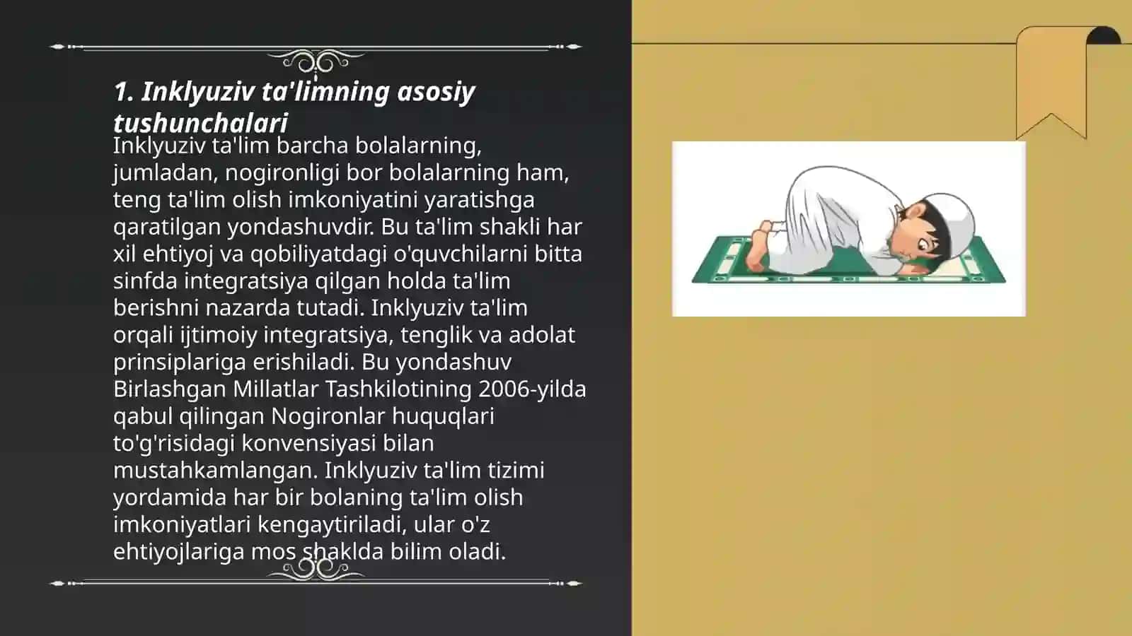 Alohida taʼlim ehtiyojlariga ega shaxslarni inklyuziv taʼlim konsepsiyasini mohiyati va asosiy qoidalari 3