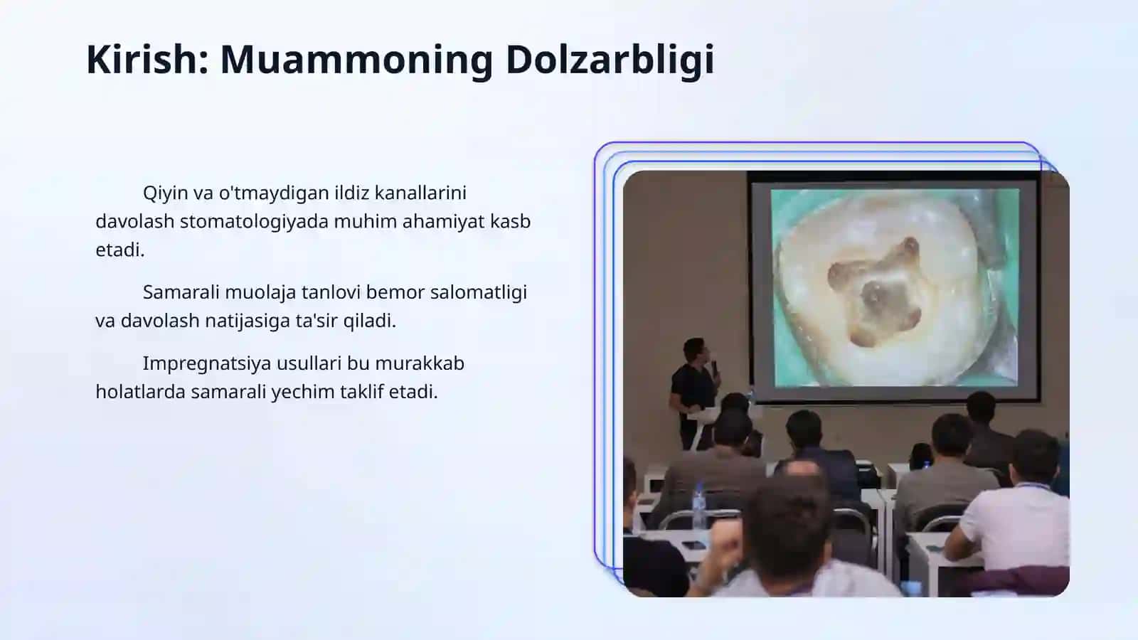 Qiyin o’tuvchi ildiz kanallarini davolash usullari. Impregnatsiya 3