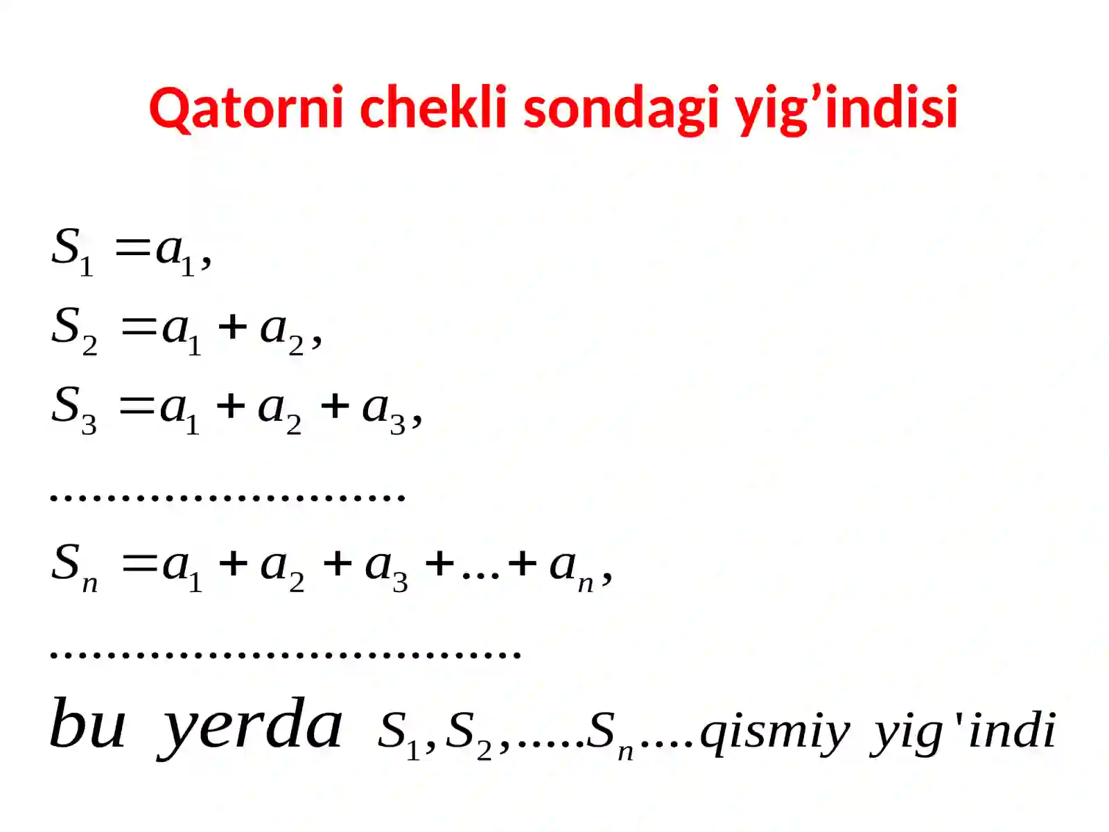 Sonli qatorlar 3