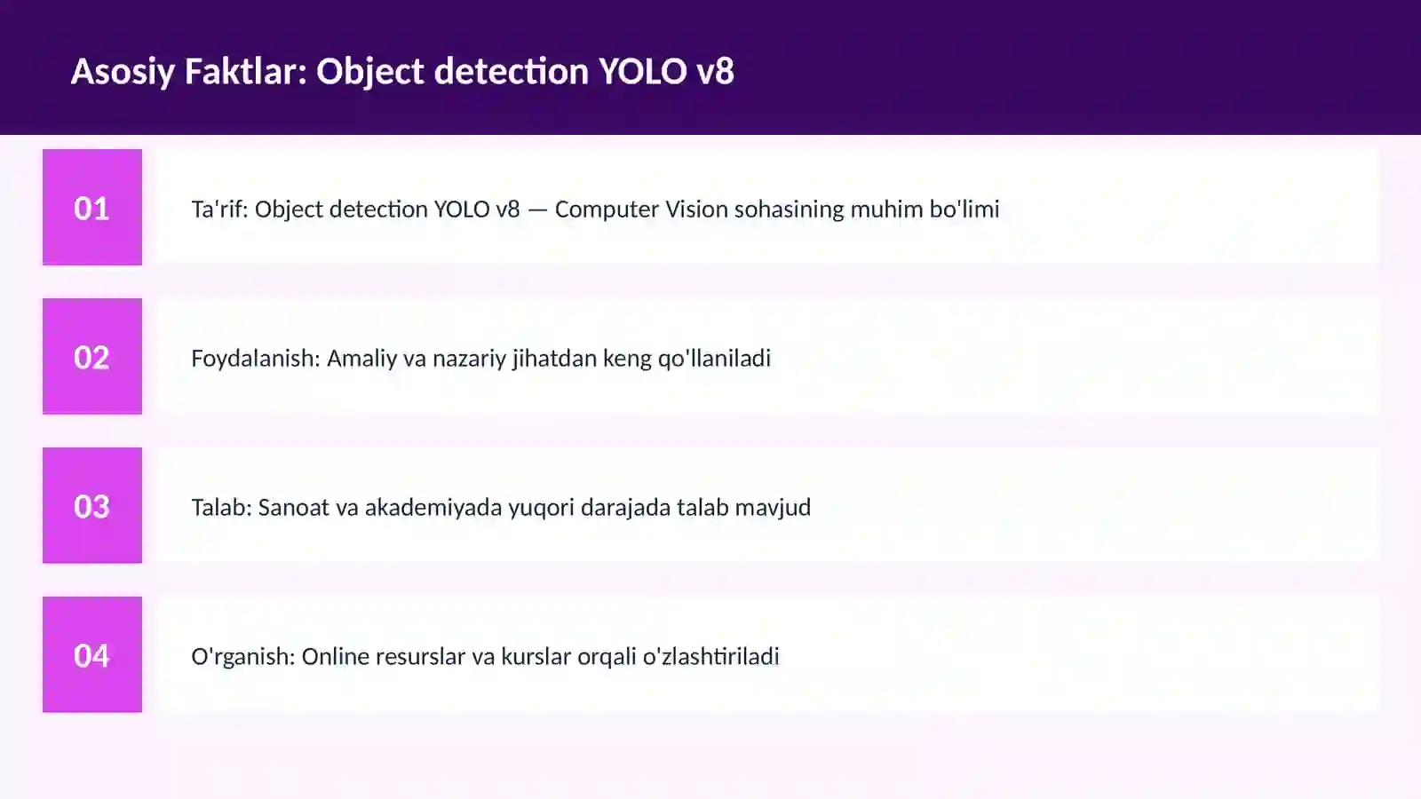 Object detection YOLO v8 3