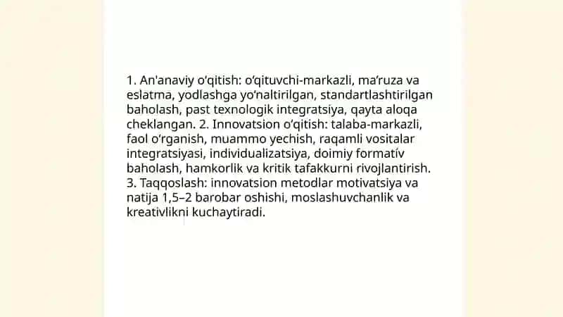 Ta'lim texnologiyasida òqitish metodlarining òrni va ahamiyati 3