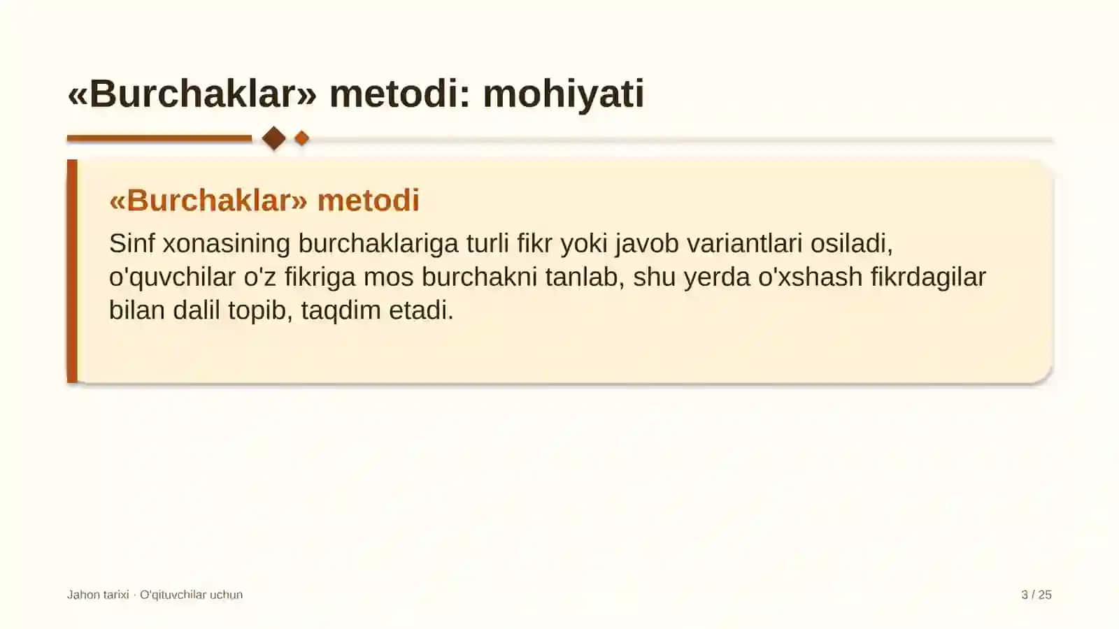 jahon tarixi darslarida burchaklar metodidan foydalanish 7994 3