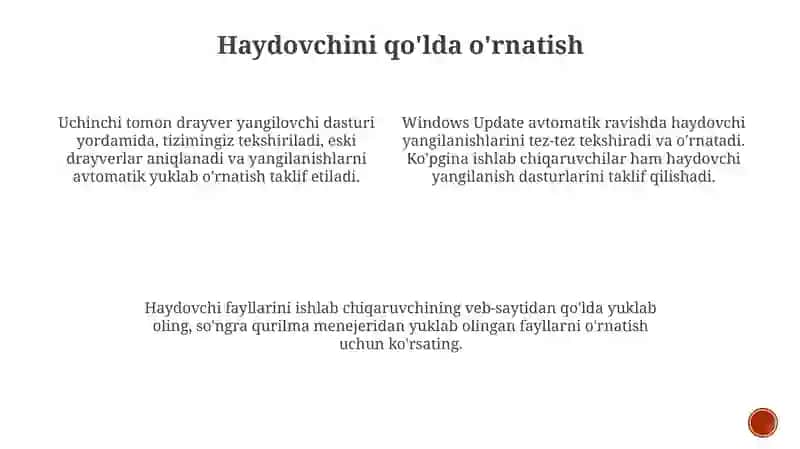 Haydovchini qo'lda o'rnatish 3