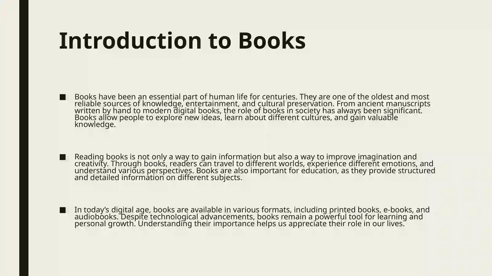 Books in our life 3