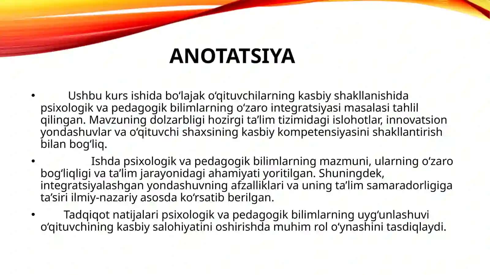 BO‘LAJAK O‘QITUVCHILARNING PSIXOLOGIK-PEDAGOGIK BILIMLARINING INTEGRATSIYA JARAYONI 3