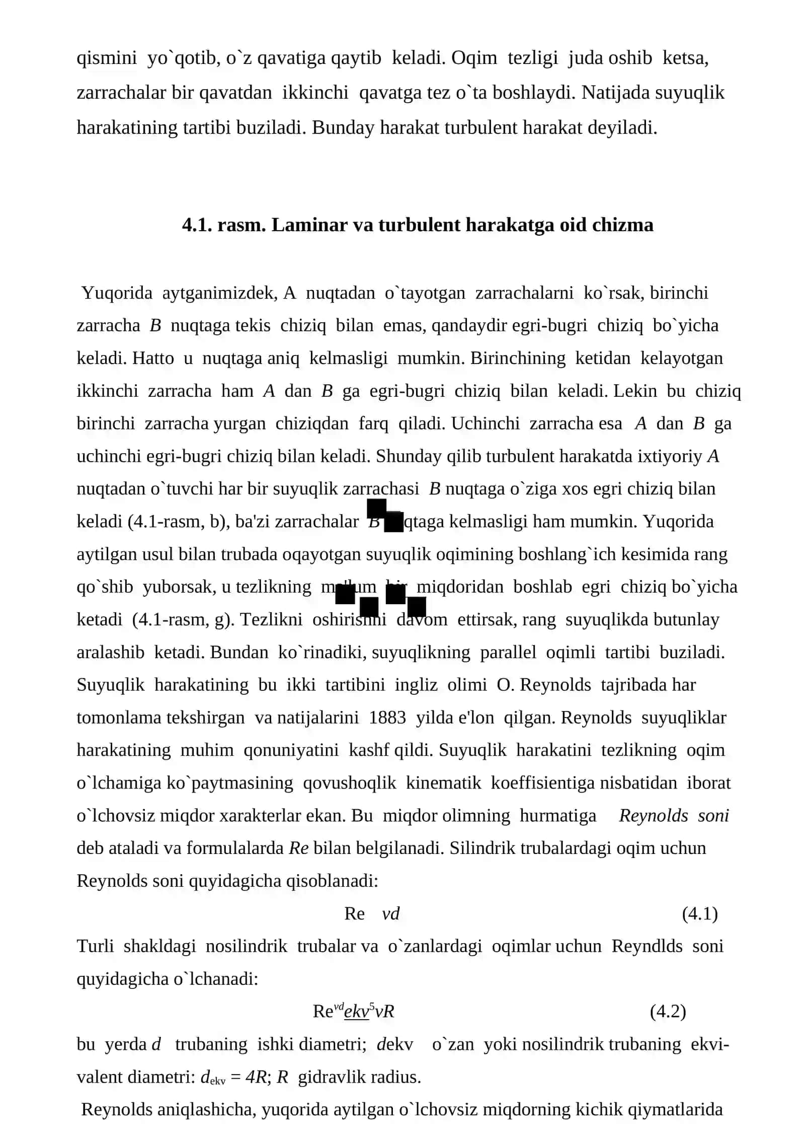 Suyuqlik harakatining tartiblari va gidrodinamik o`xshashlik asoslari 3