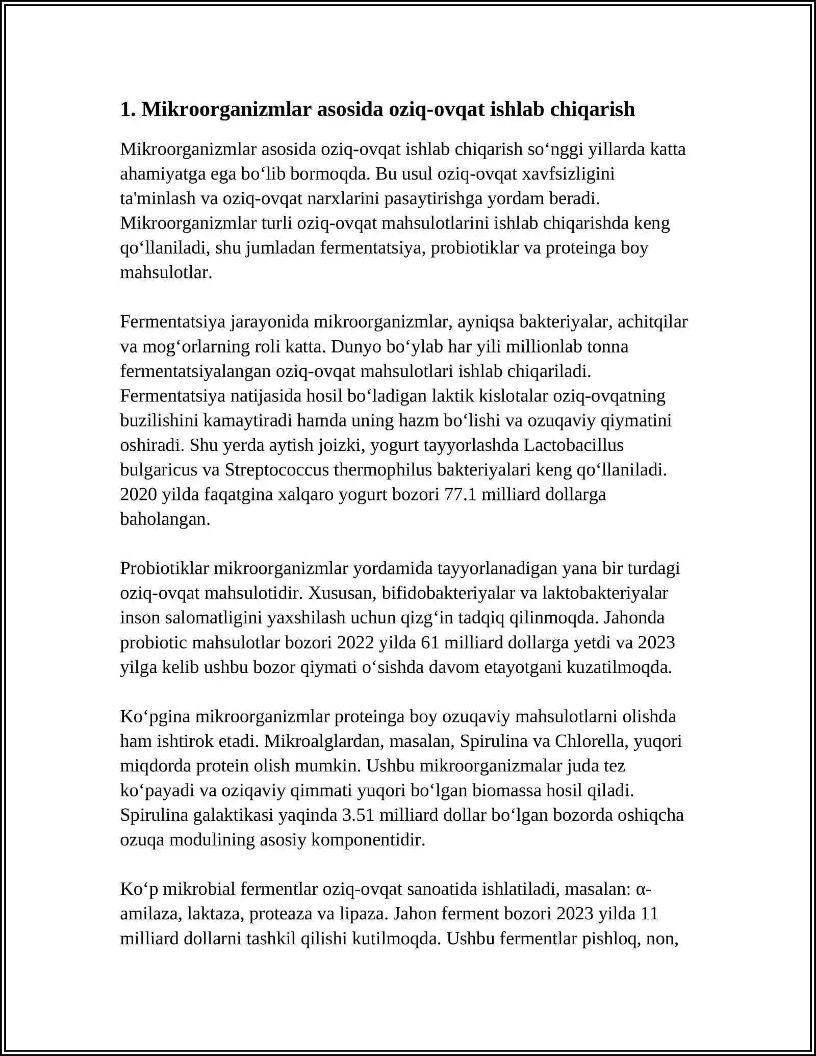 MIKROORGANIZMLAR ASOSIDAGI TEXNOLOGIYALAR 3
