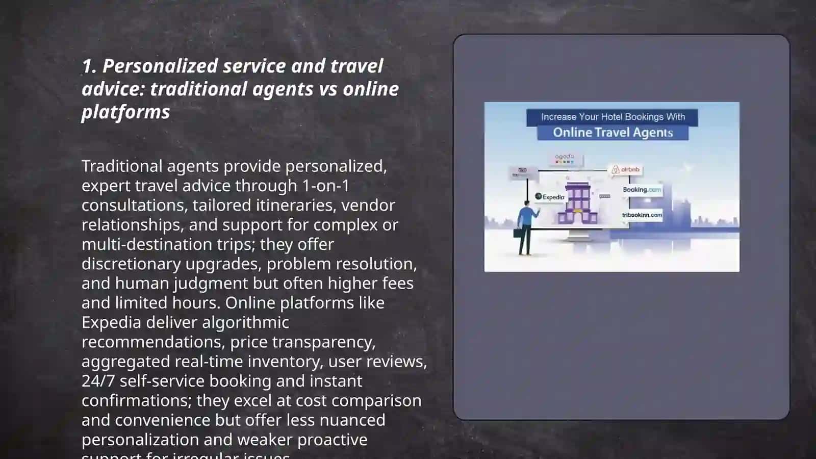 Mavzu: Sayohat agentligi va onlayn bronirovka platformalari (Expedia kabi) nimega solishtiradi? 3