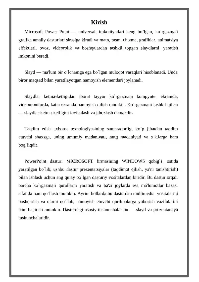 Microsoft Power Point dasturi 3