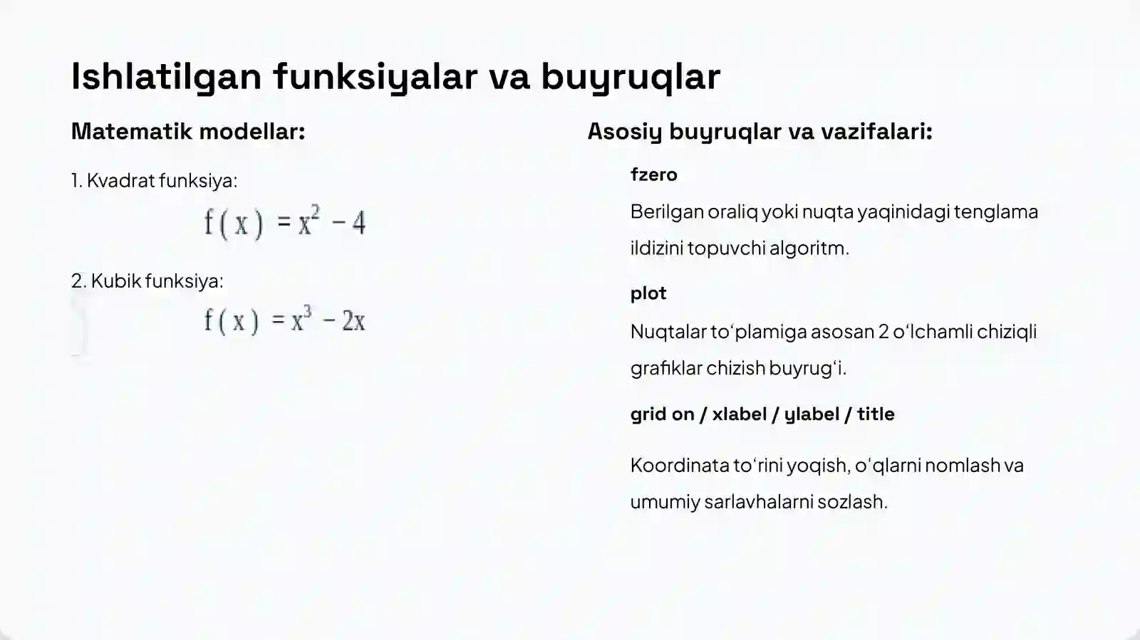 Funksiyalar bilan ishlash 3