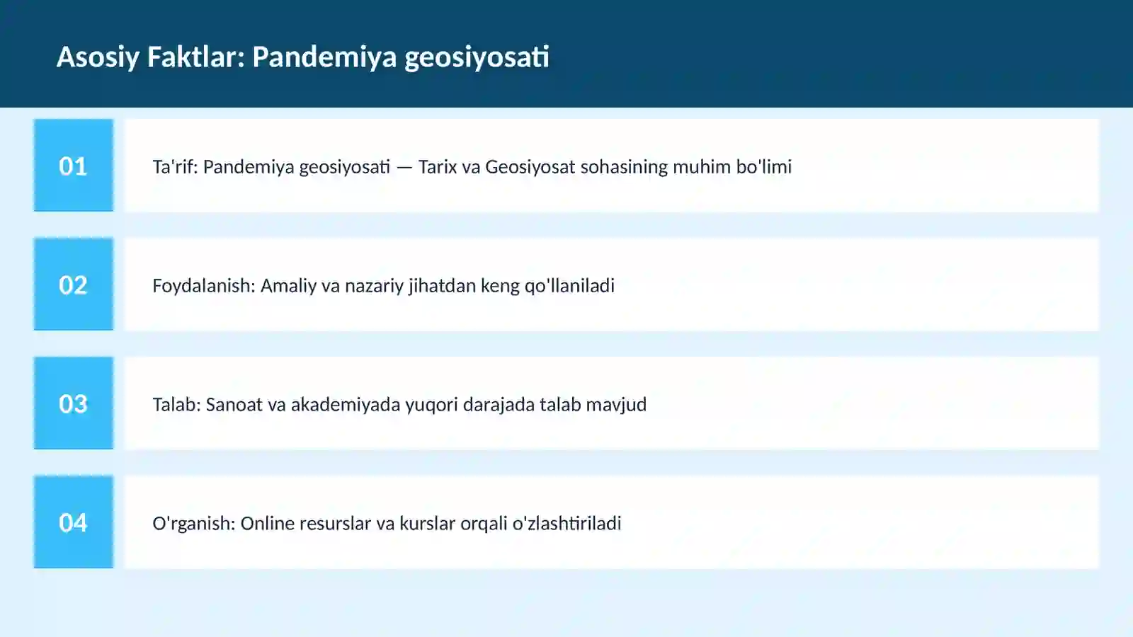 Pandemiya geosiyosati 3