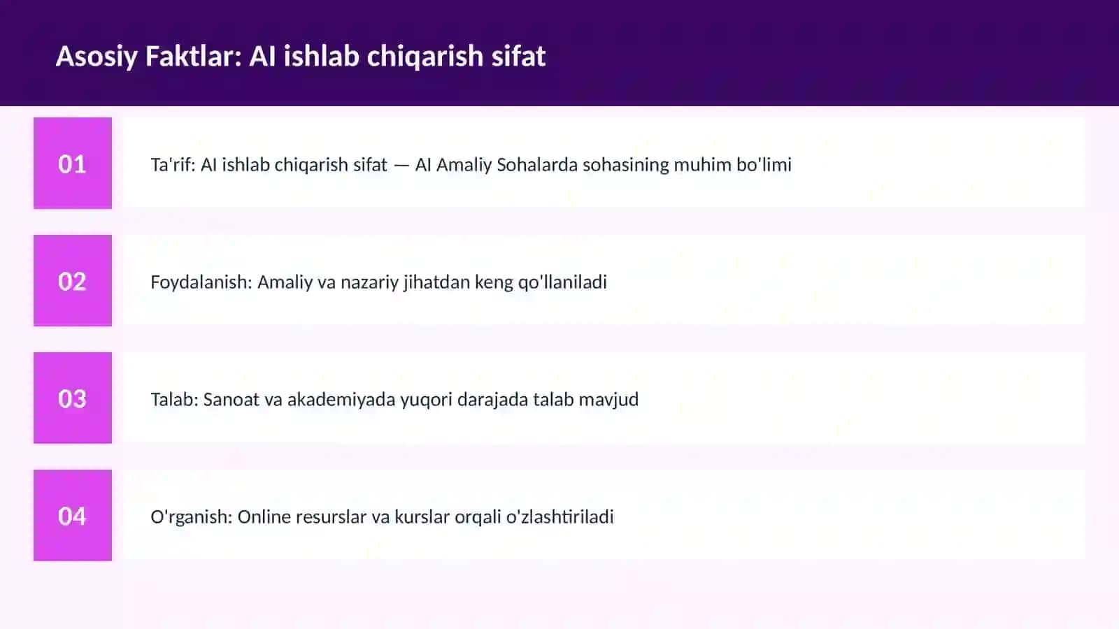 AI ishlab chiqarish sifat 3