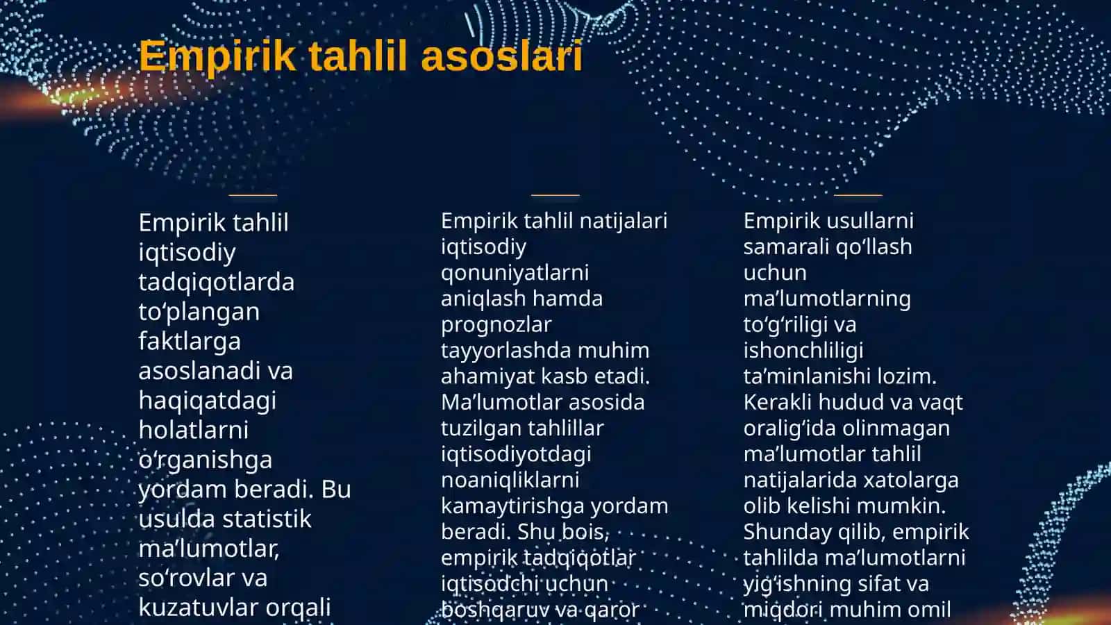 IQTISODIY FANLARNING O'ZIGA XOS TADQIQOT USULLARI 3