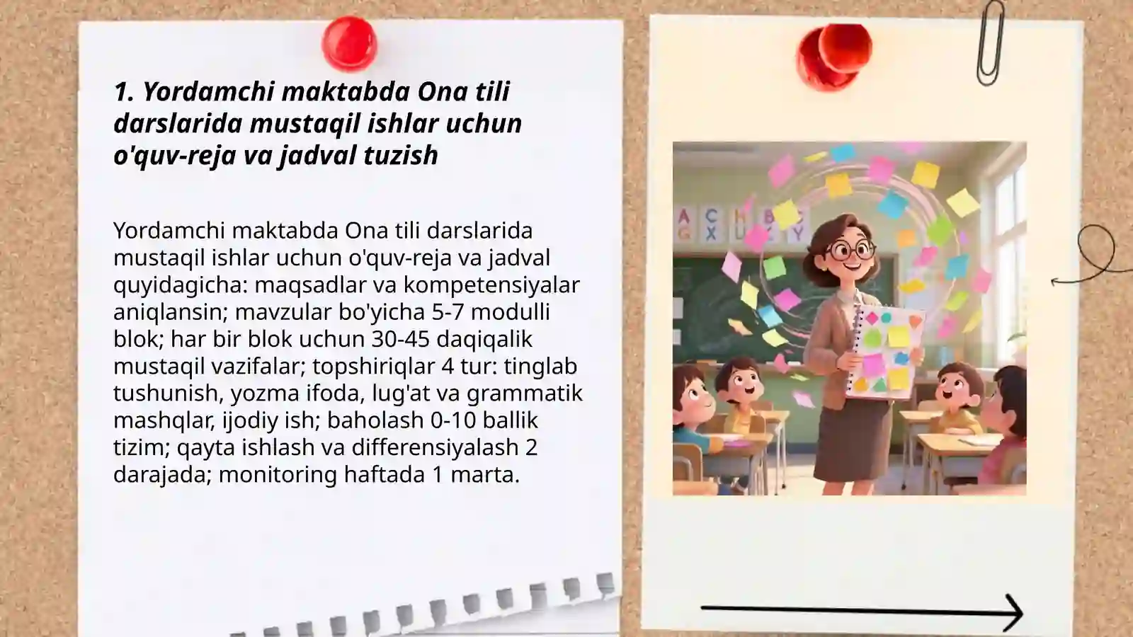 Yordamchi maktab Ona tili darslarida mustaqil ishlar 3