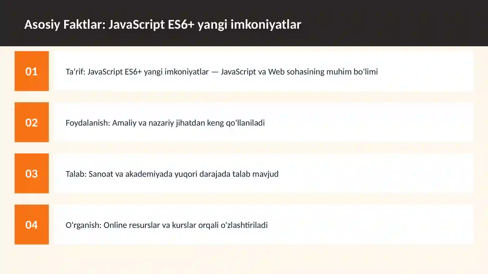 DASTURLASH | JAVASCRIPT VA WEB 3
