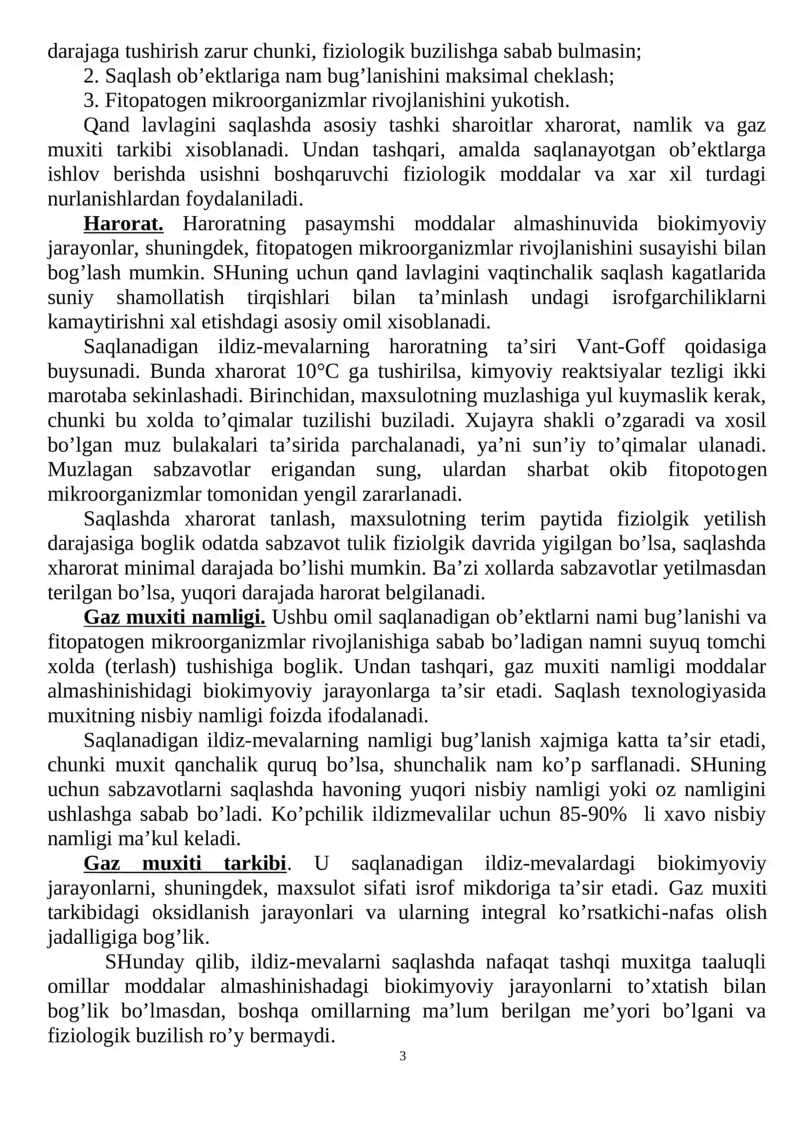 Qand lavlagini vaqtinchalik saqlash va qayta ishlash texnologiyasi 3