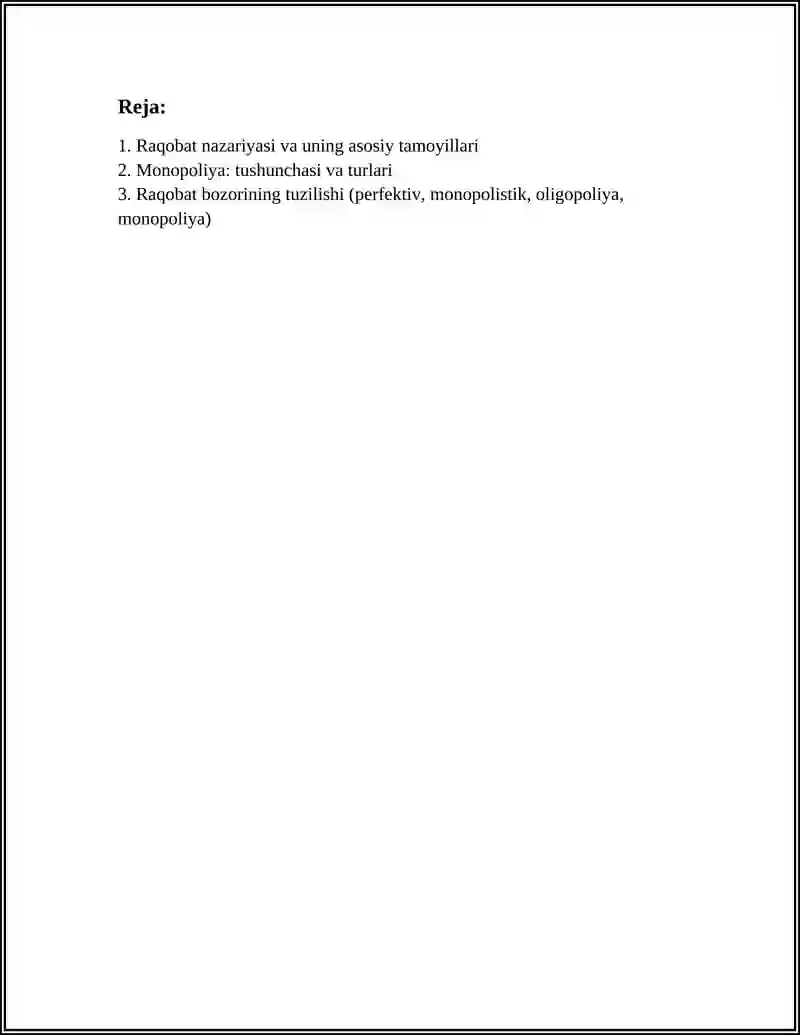 RAQOBAT VA MONOPOLIYA 3