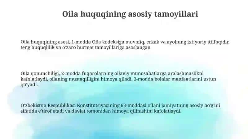 Oilaning huquqiy asoslari 3