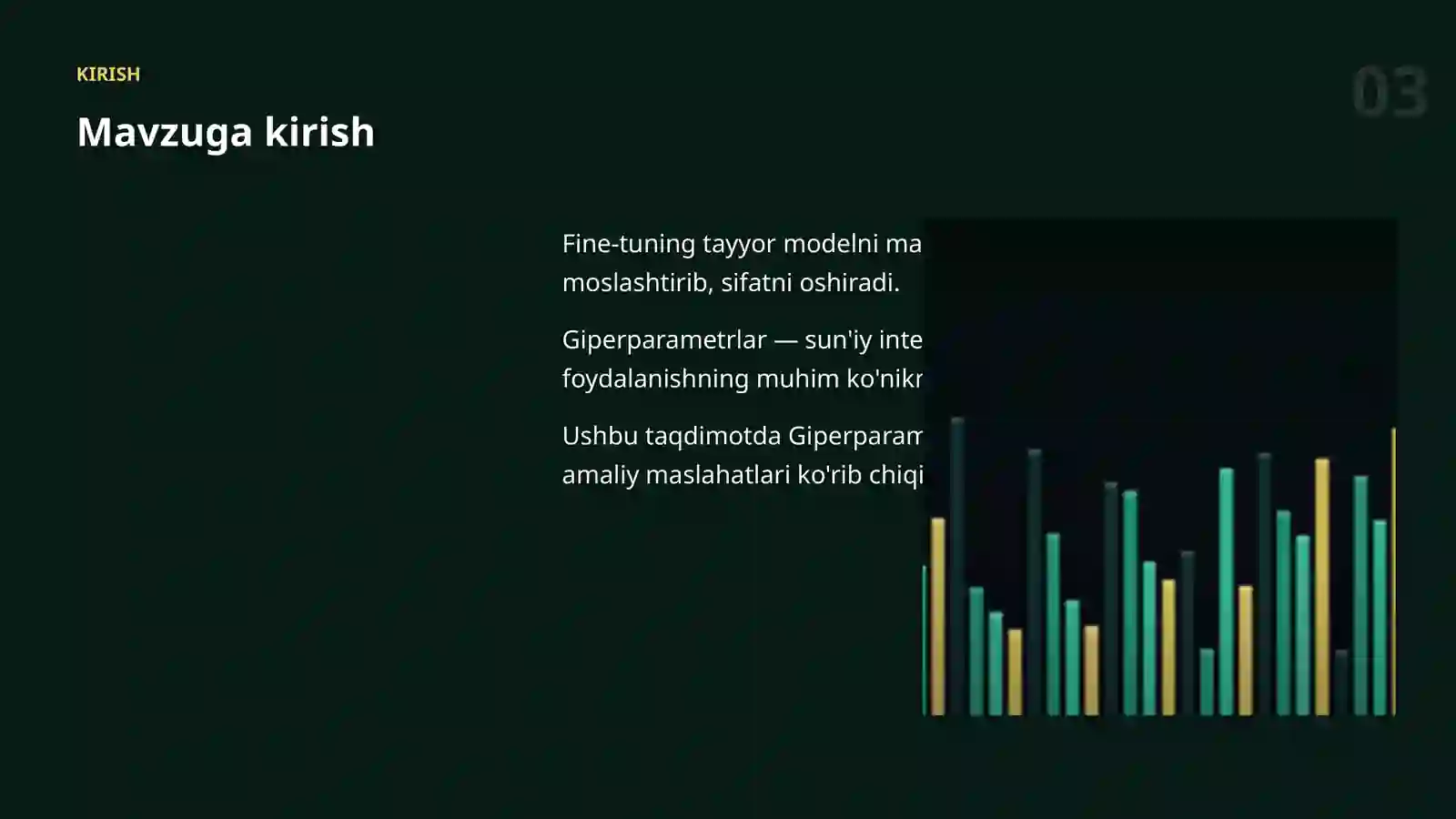 MODELLARNI SOZLASH (FINE-TUNING) 3