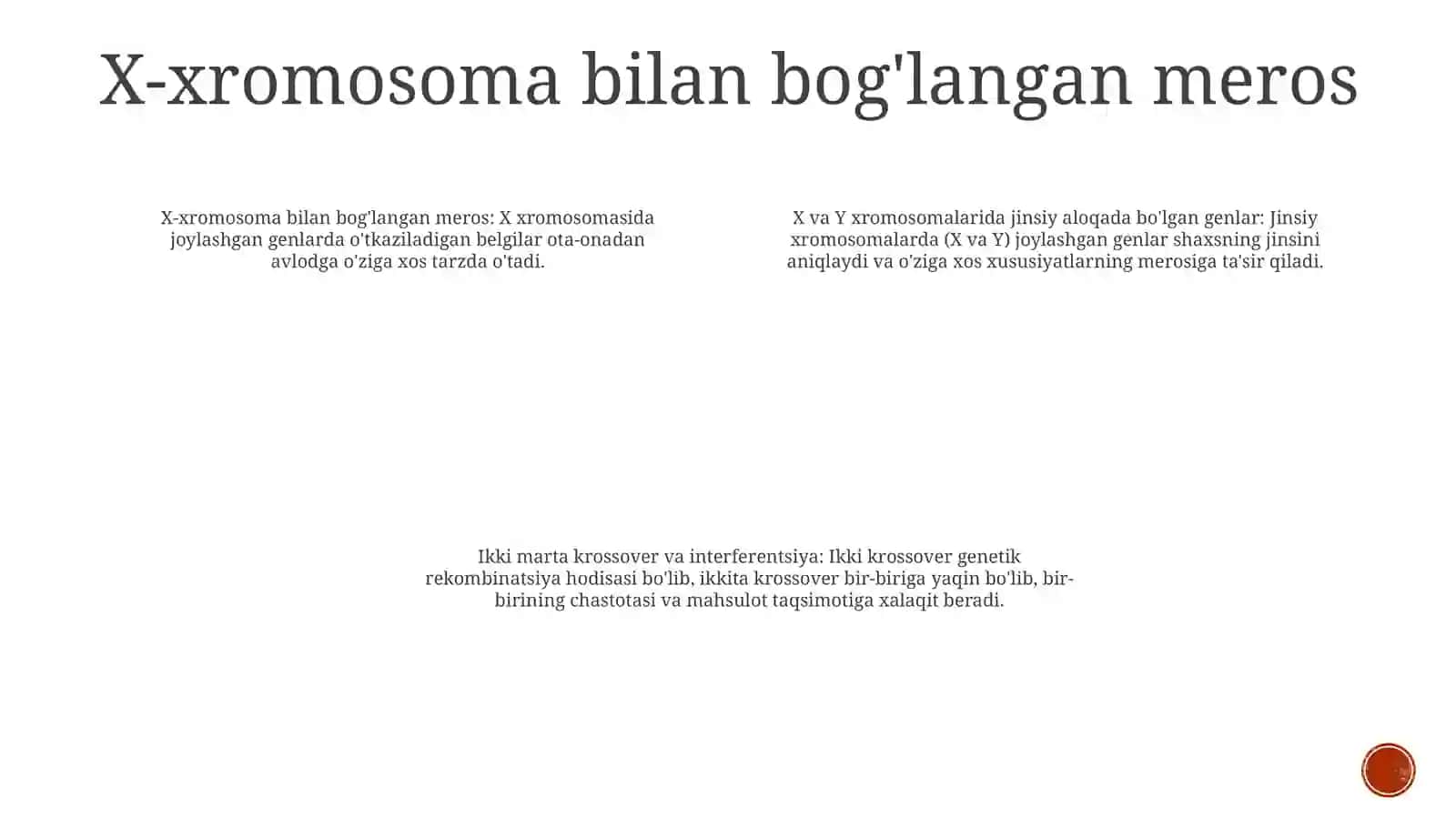 Jins Bilan Birikkan Holda Belgilarning Irsiylanishi 3