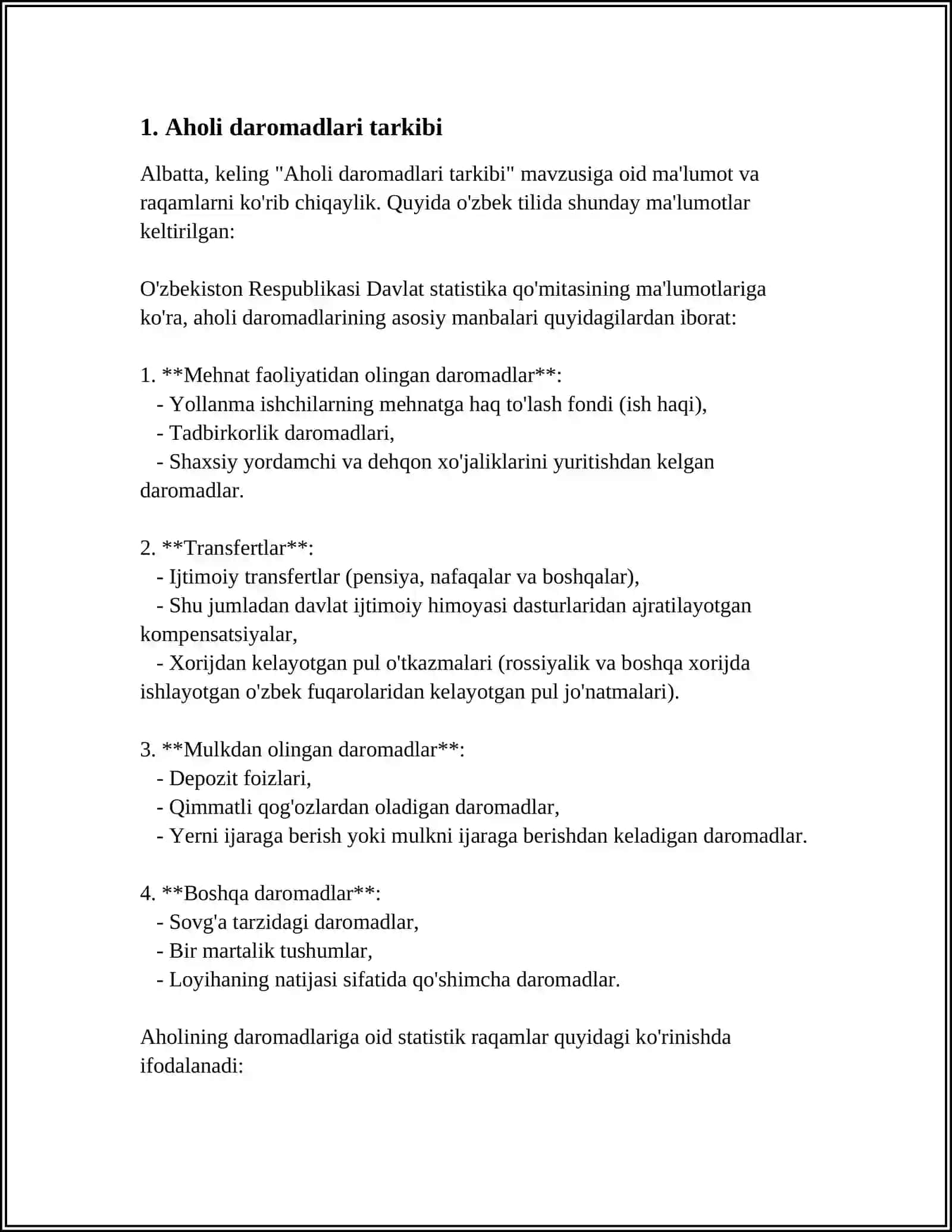 Aholi daromadlari va davlatning ijtimoiy siyosati 3