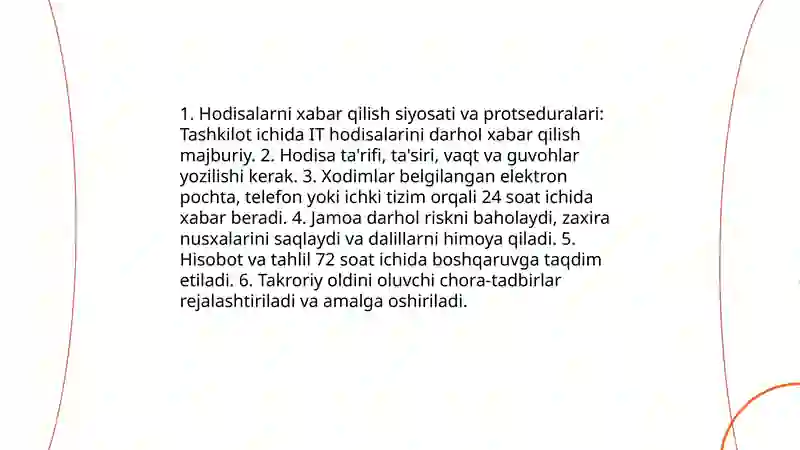 IT security and safety.Reporting incidents 3