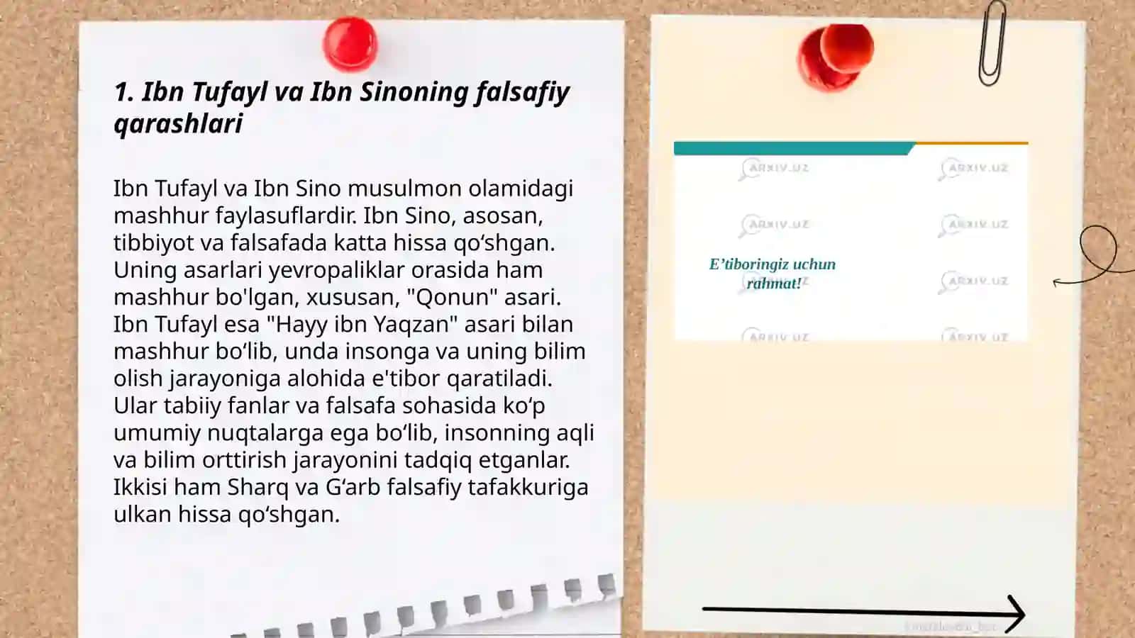 Ibn Tufayl va Ibn Sinoning "Xay ibn Yakzon o'g'li " risolasini qiyosiy tahlil etish va esse tayyorlash 3
