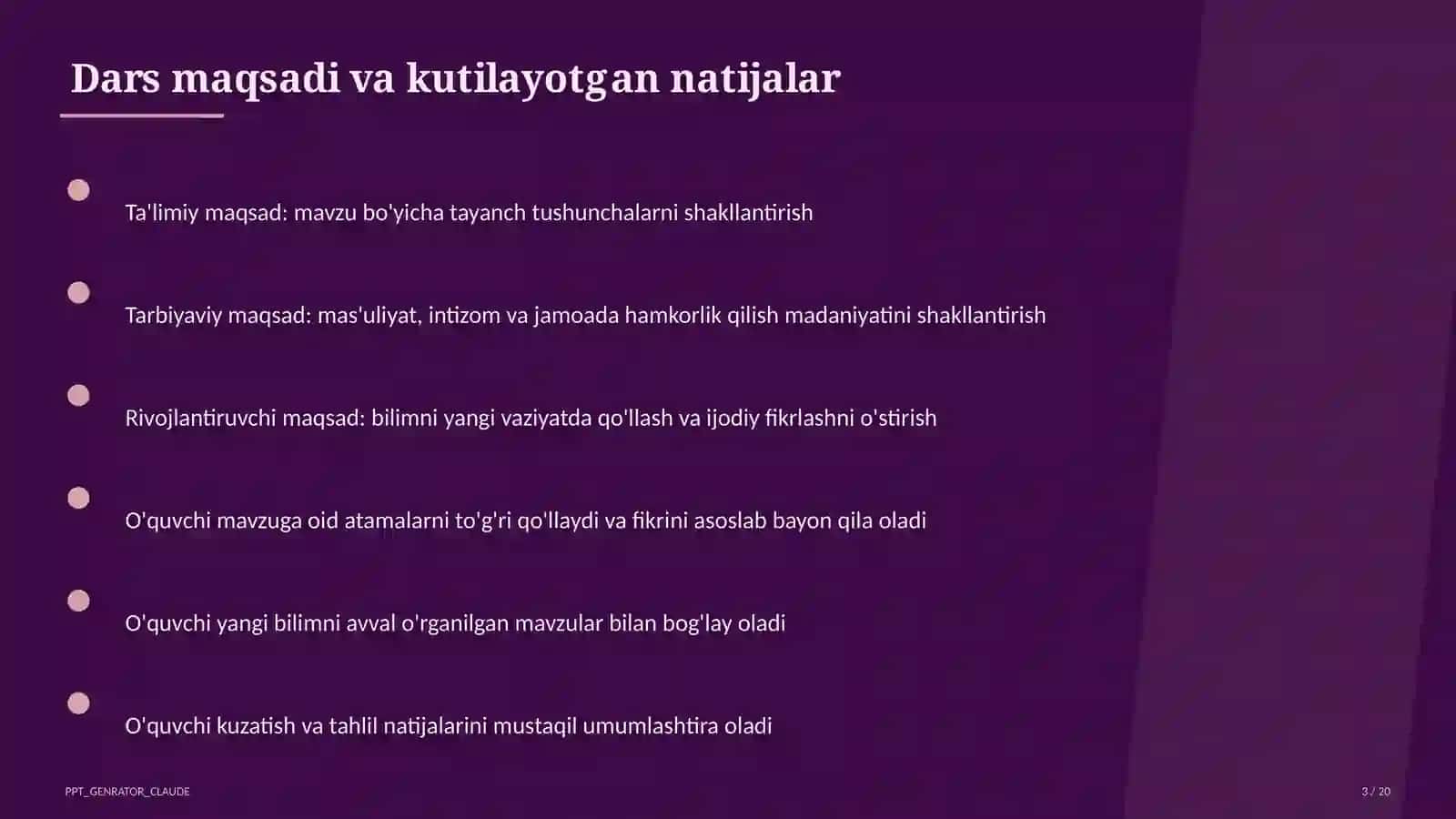 Zamonaviy dars ishlanmasini tuzish 3