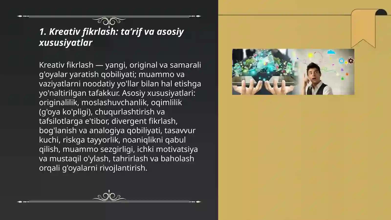 Kreativ fikrlash va uni rivojlantirish yo'llari 3